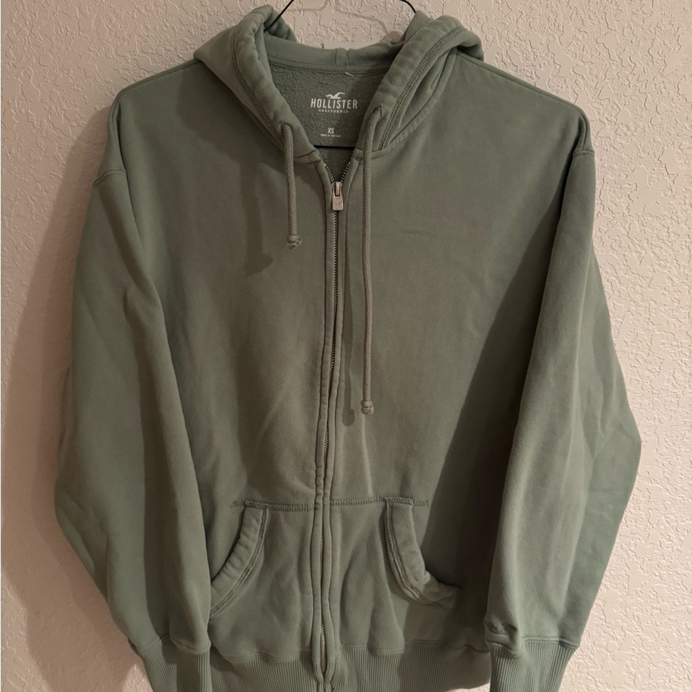 Hollister Olive Green Fleece Hoodie